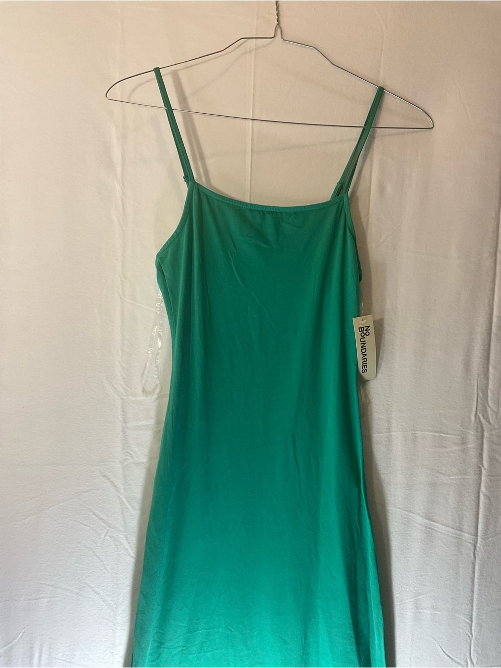 No Boundaries Teal Green Spaghetti Strap Slip Size: XS, S, M, L, XXL.
